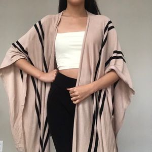 Beige Blanket Shawl